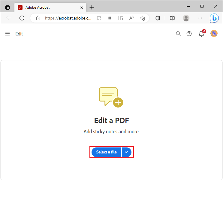 upload your PDF file