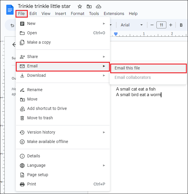use email to save the file as PDF