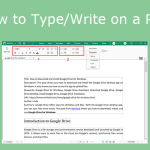 How to Type or Write on a PDF File Easily