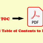 Table of Contents PDF: How to Add a Table of Contents to a PDF?