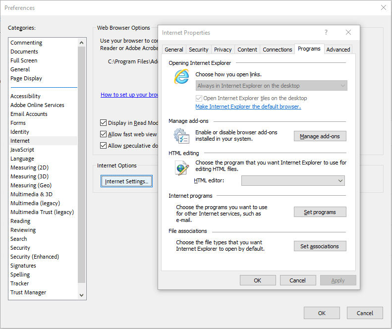 disable PDF extensions