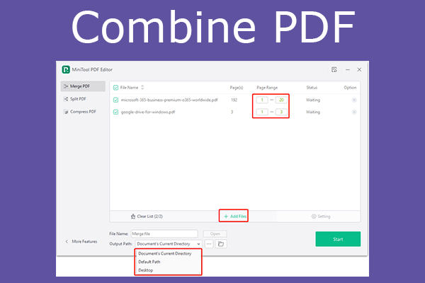 How to Combine/Merge PDFs with a PDF Combiner/Merger