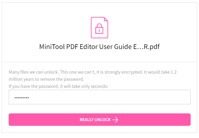 unlock PDF using smallpdf