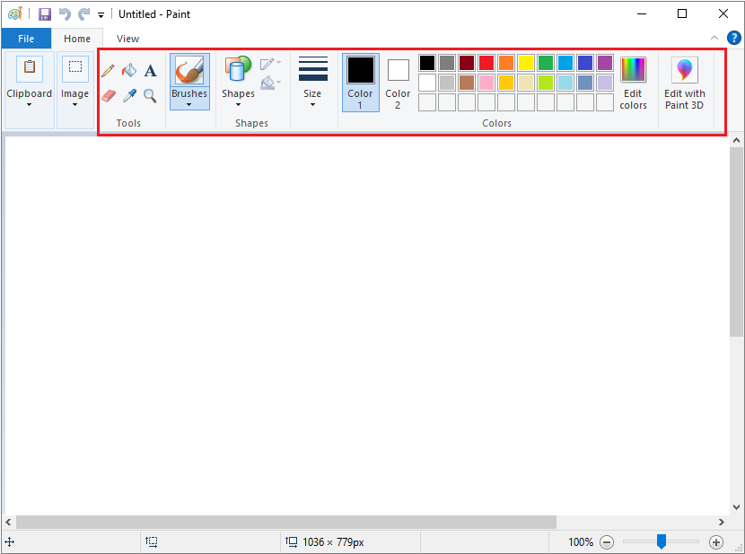 tools in Paint