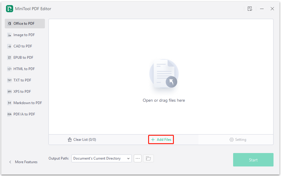 click on Add Files