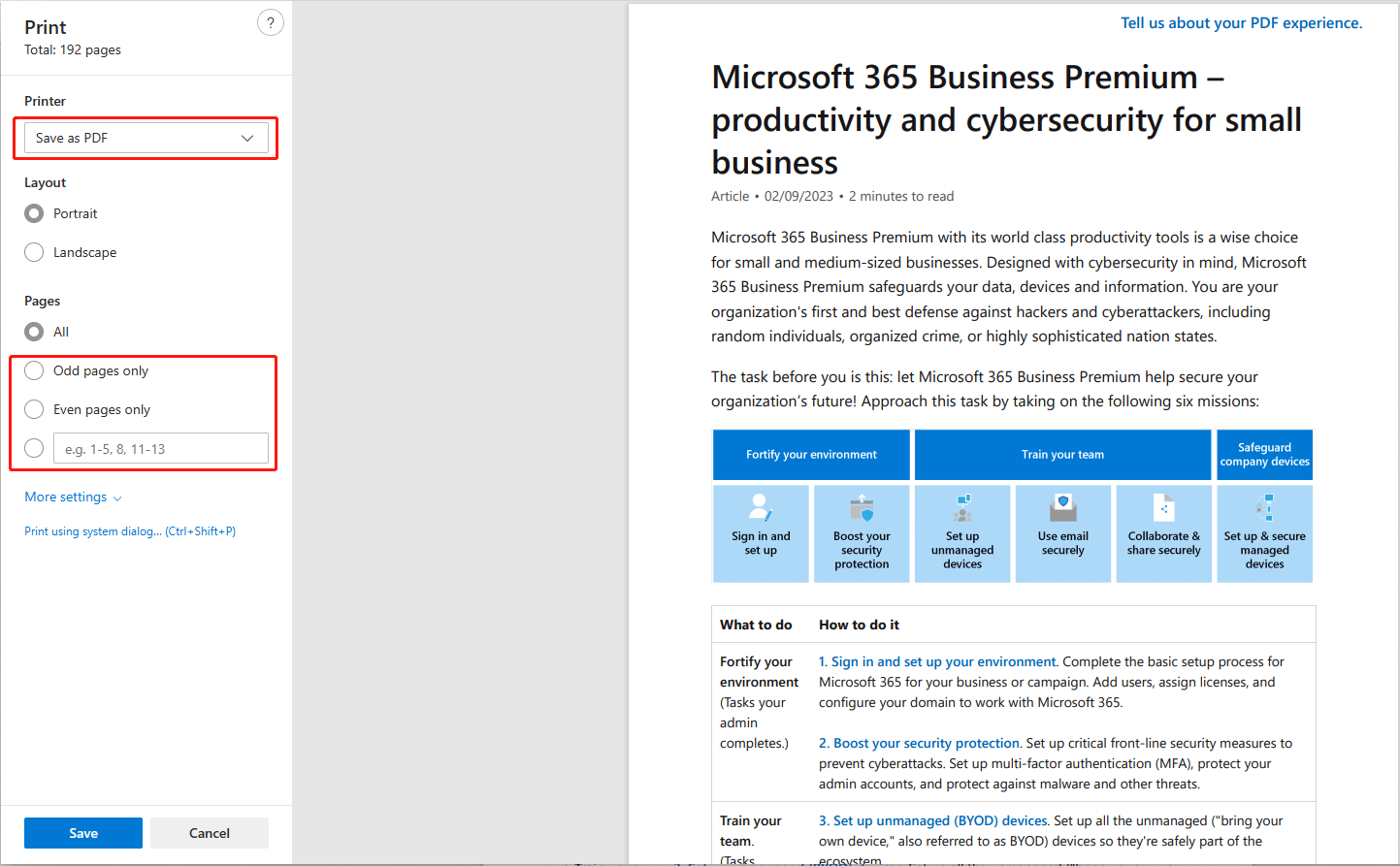 split PDF using Microsoft Edge