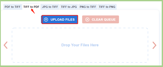 convert TIFF to PDF using an online tool
