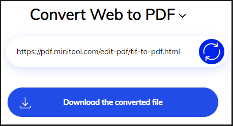convert website to PDF using w2b