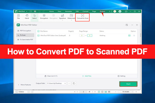 How to Convert PDF to Scanned PDF on Windows & Online Freely