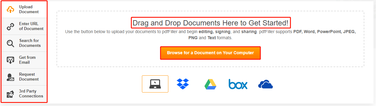 upload document to the converter