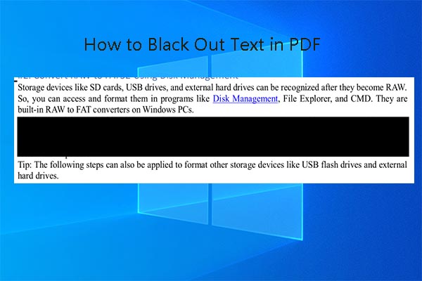 How to Black out Text in PDF to Hide Confidential Information