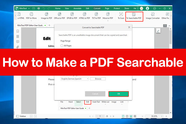 How to Make a PDF Searchable on Windows/Online? [Full Guide]