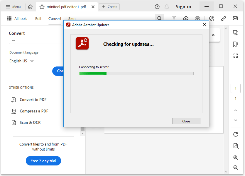 update Adobe Acrobat to the latest version