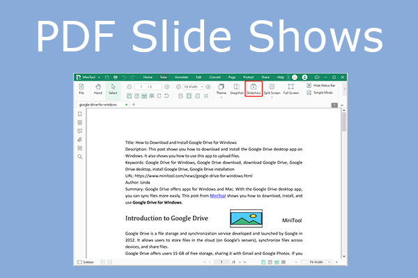 PDF Presentation Mode – Turn a PDF into a Slideshow