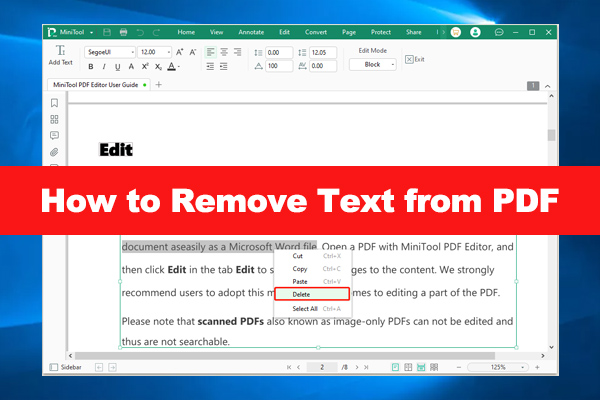 How to Remove Text from PDF on Windows & Online Freely