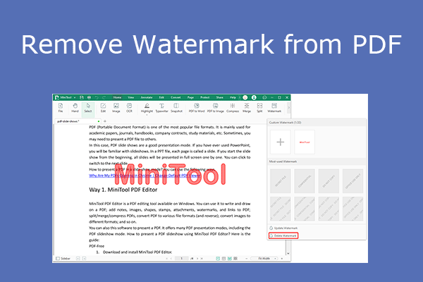 4 PDF Watermark Removers to Help You Remove PDF Watermarks