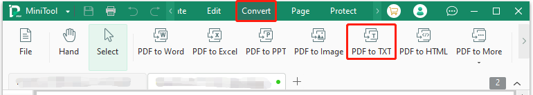 Convert PDF to TXT