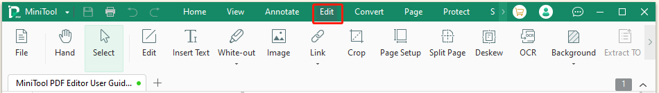 edit PDF using MiniTool