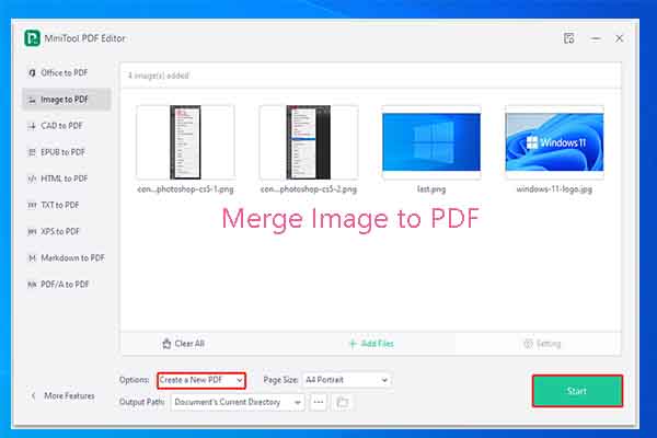 Merge Image to PDF | Combine JPG/PNG/BMP/TIFF/HEIC Images to PDF