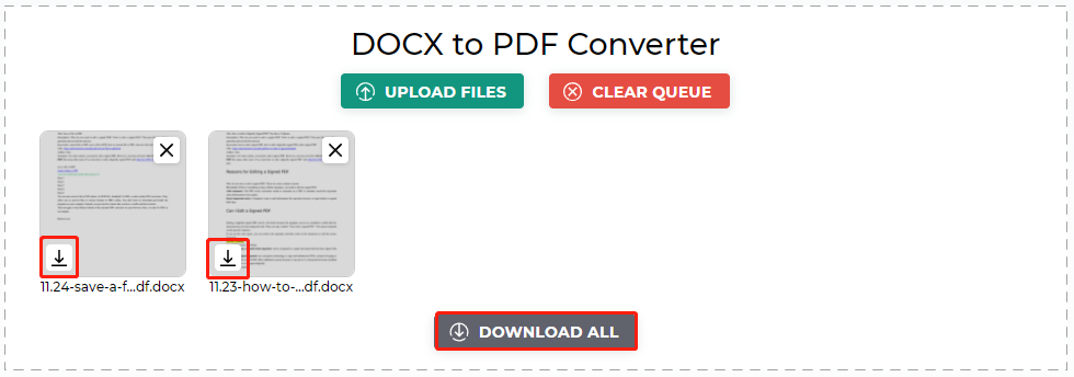 download the converted files