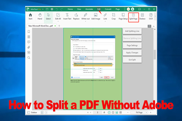 Editing - Split PDF