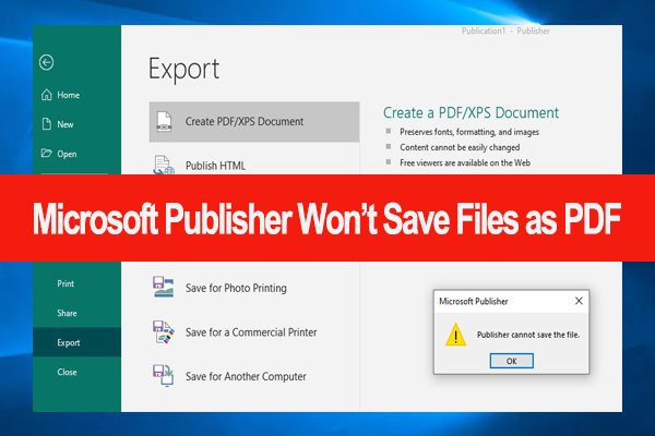 2 Simple Ways to Fix Microsoft Publisher Won’t Save Files as PDF
