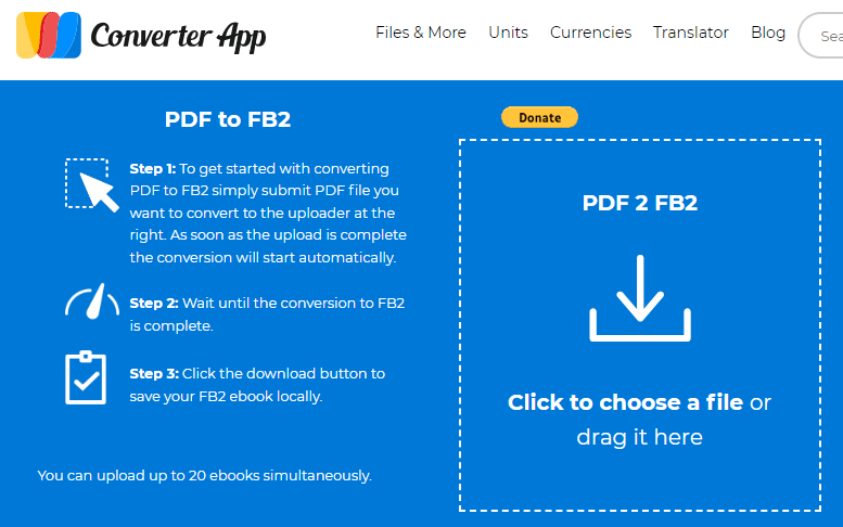 convert PDF to FB2 with Converter