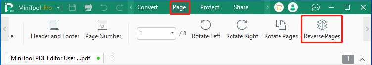 Select Reverse Pages