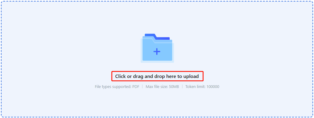 drag and drop the PDF file