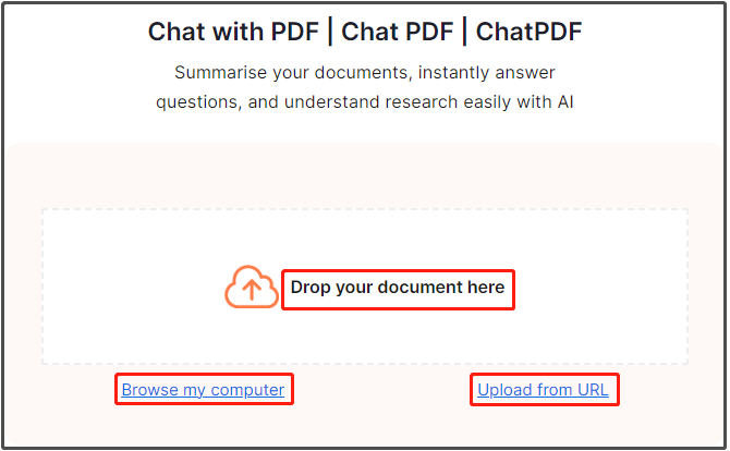 different ways to upload PDFs