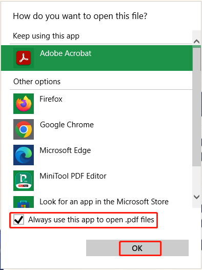 Always use this app to open .pdf files