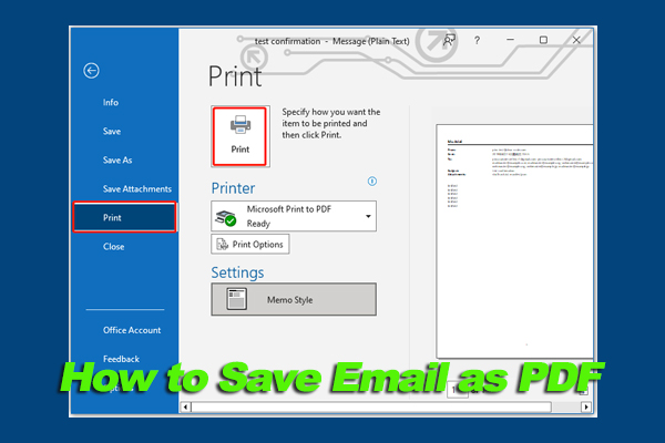 How to Save Outlook Email as PDF on Windows & Online