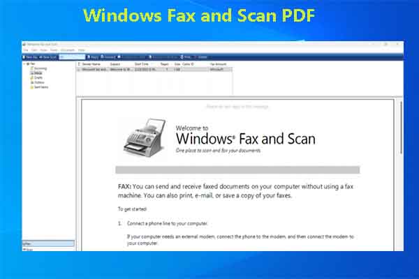 Windows Fax and Scan PDF: How to Create by Yourself