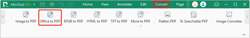 select Office to PDF