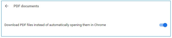 change PDF settings in Chrome