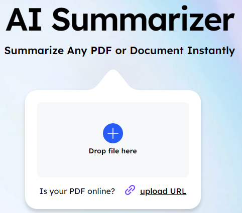 summarize a PDF with AI Summarizer