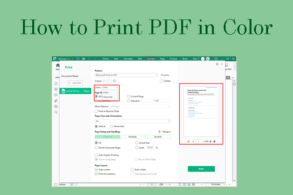 How to Print PDF in Color? Here Are 3 Ways for You!