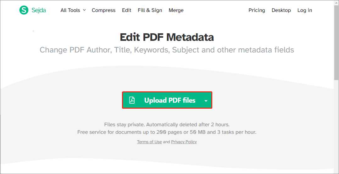 click Upload PDF files