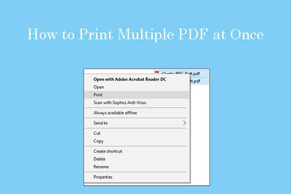 How to Batch Print PDF Files? Here Are 4 Ways for You!