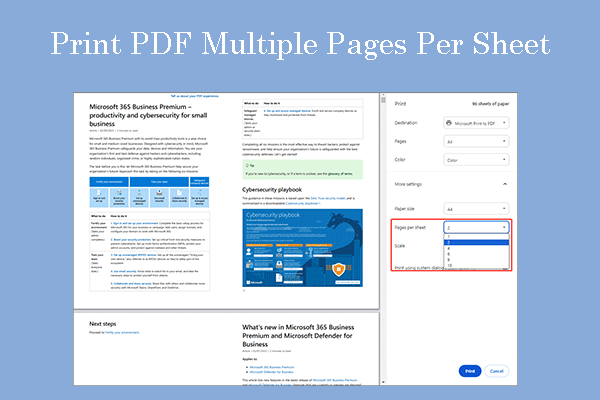 How to Print Two or Multiple PDF Pages on One Page – 3 Ways