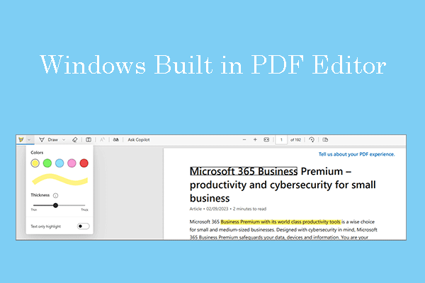 Introduction to Windows Built in PDF Editor – Pros and Cons
