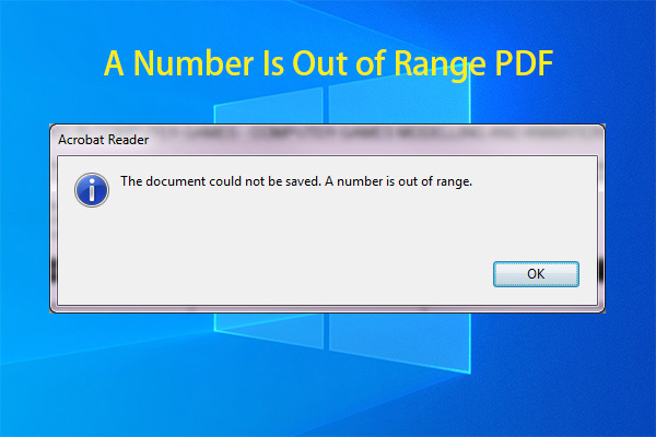 A Number Is Out of Range PDF Error Troubleshooting Guide