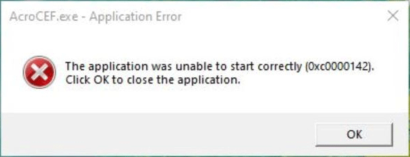 AcroCEF.exe Application Error