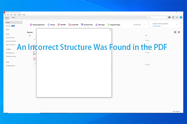 An Incorrect Structure Was Found in the PDF (5 Solutions)