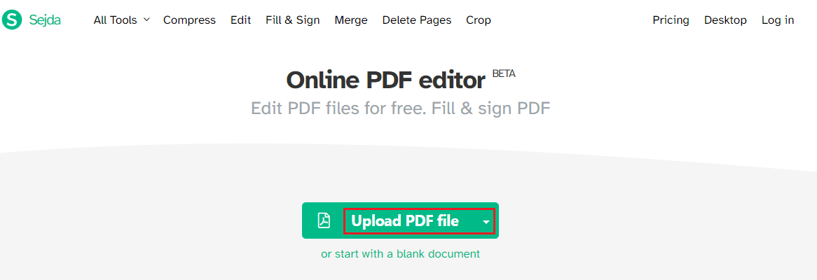 click Upload PDF file