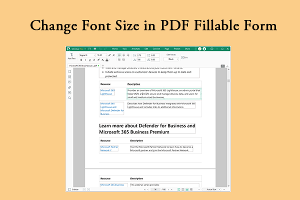 [A Full Guide] Change Font Size in PDF Fillable Form