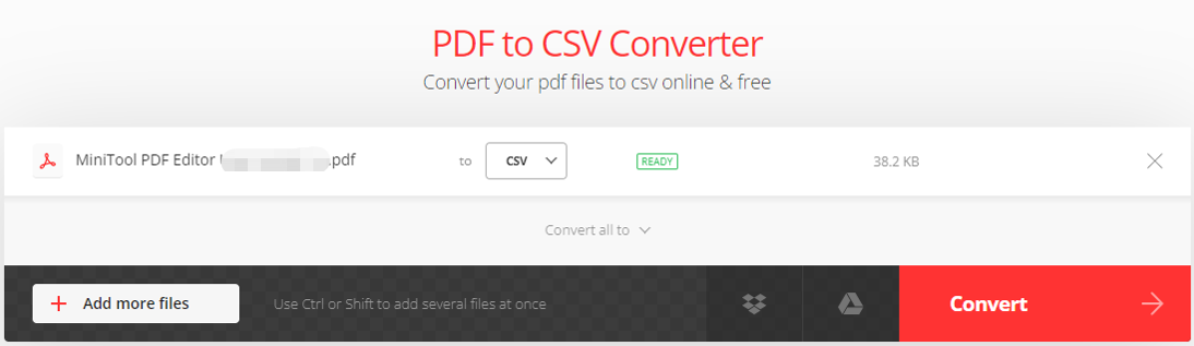 click Convert