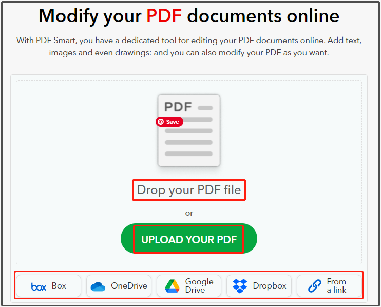 upload the PDF