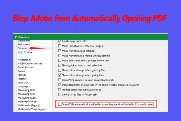 How to Stop Adobe from Automatically Opening PDF Files? [3 Ways]