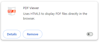 disable PDF Viewer in Chrome